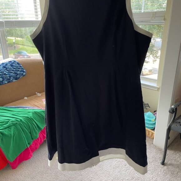 Limited Navy/White Sleeveless Front Zipper Dress Women’s 18W NWOT - Picture 7 of 13